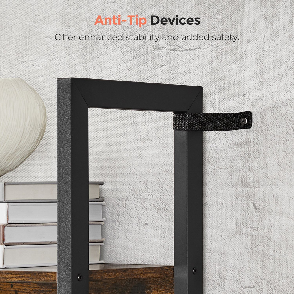 Produktbild för Ladder Shelf Black, Retro Color 158x24x166cm