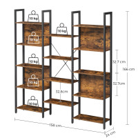 Produktbild för Ladder Shelf Black, Retro Color 158x24x166cm