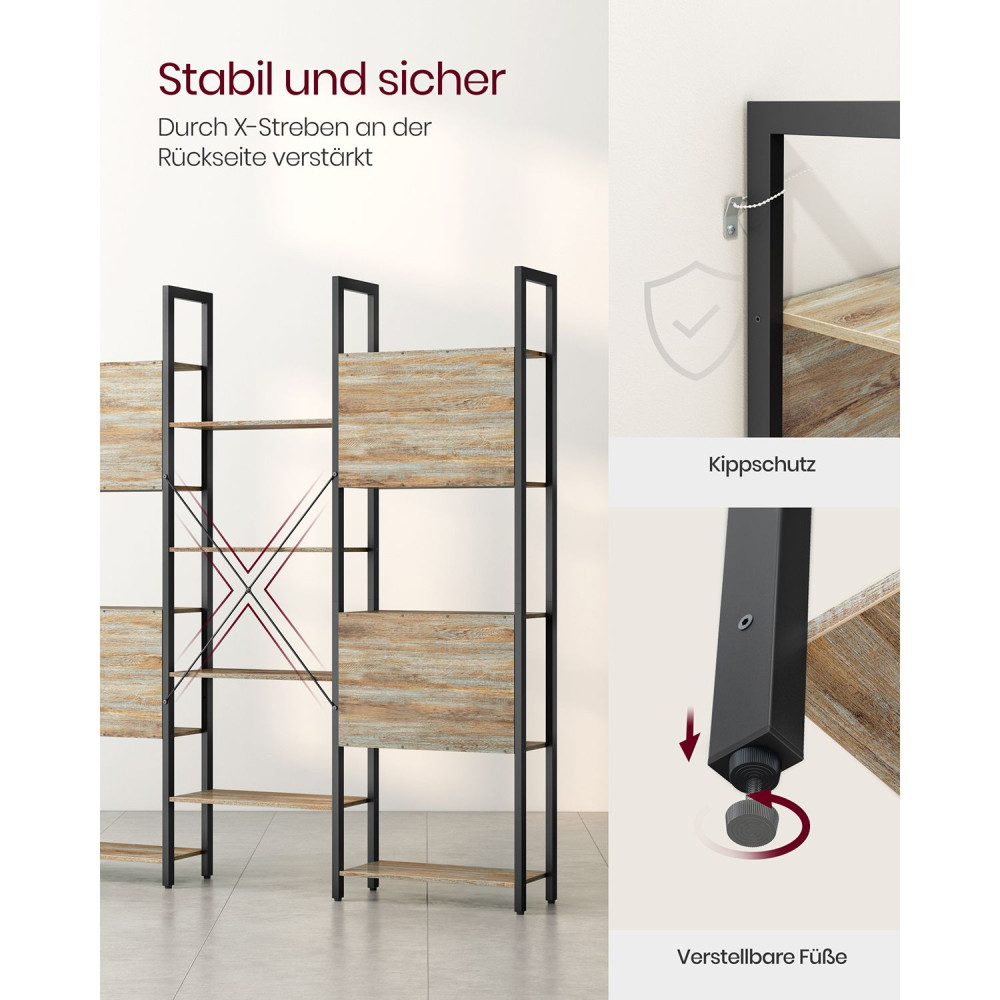 Produktbild för Ladder Shelves Milky Coffee Color 158x24x166cm