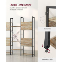 Produktbild för Ladder Shelves Milky Coffee Color 158x24x166cm