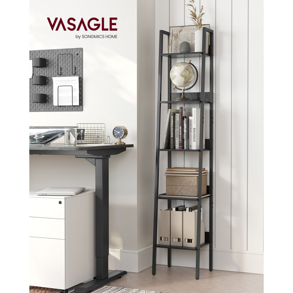 Produktbild för Ladder Shelves Black 34x30x170cm