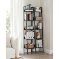 Produktbild för Ladder Shelves Black 34x30x170cm