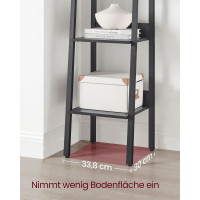 Produktbild för Ladder Shelves Black 34x30x170cm