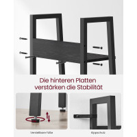 Produktbild för Ladder Shelves Black 34x30x170cm