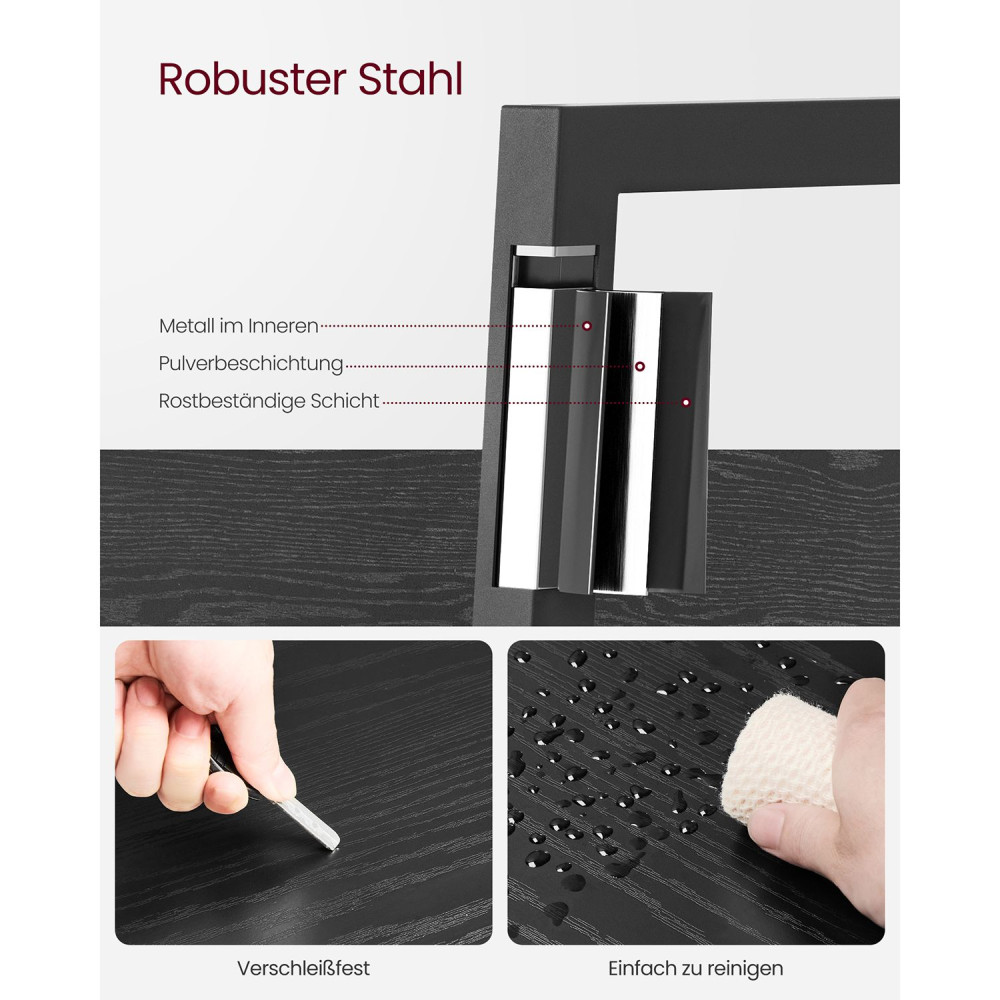 Produktbild för Ladder Shelves Black 34x30x170cm