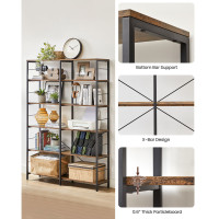 Produktbild för Bookcase Black, Retro Color 173×120×30cm