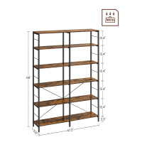 Produktbild för Bookcase Black, Retro Color 173×120×30cm