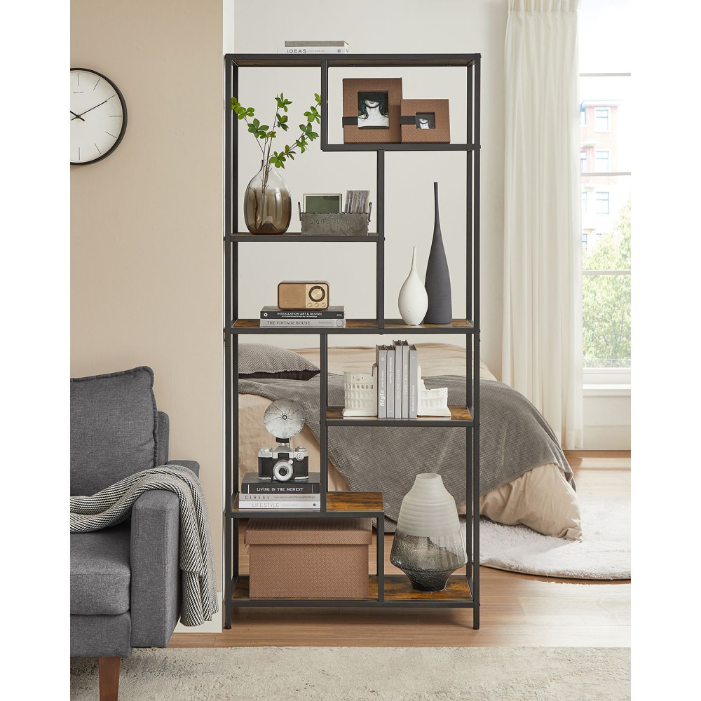 Produktbild för Bookshelf Black, Antique Color 80×30×180cm