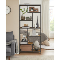 Produktbild för Bookshelf Black, Antique Color 80×30×180cm