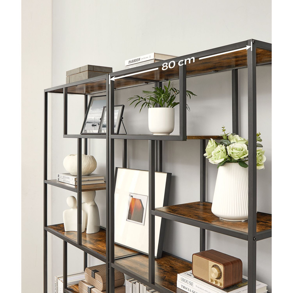Produktbild för Bookshelf Black, Antique Color 80×30×180cm