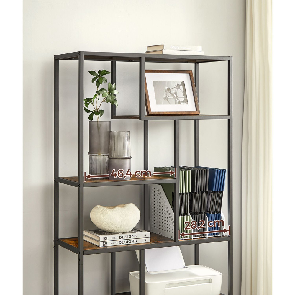 Produktbild för Bookshelf Black, Antique Color 80×30×180cm