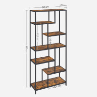 Produktbild för Bookshelf Black, Antique Color 80×30×180cm
