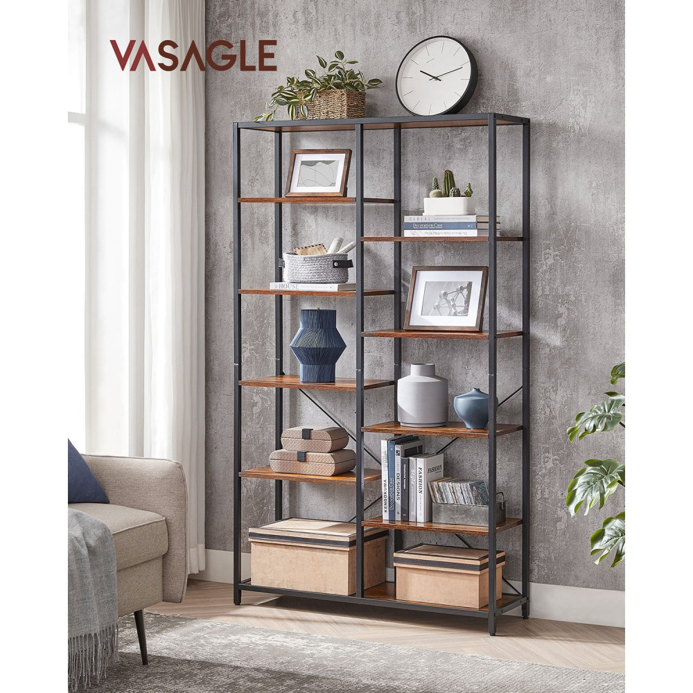 Produktbild för Bookcase Black, Retro Color 100×30×170cm