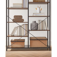 Produktbild för Bookcase Black, Retro Color 100×30×170cm