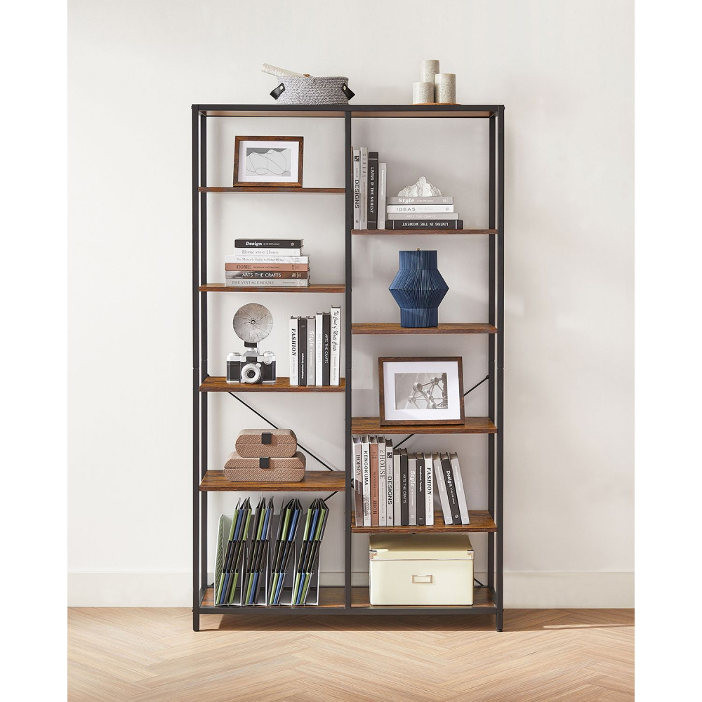 Produktbild för Bookcase Black, Retro Color 100×30×170cm