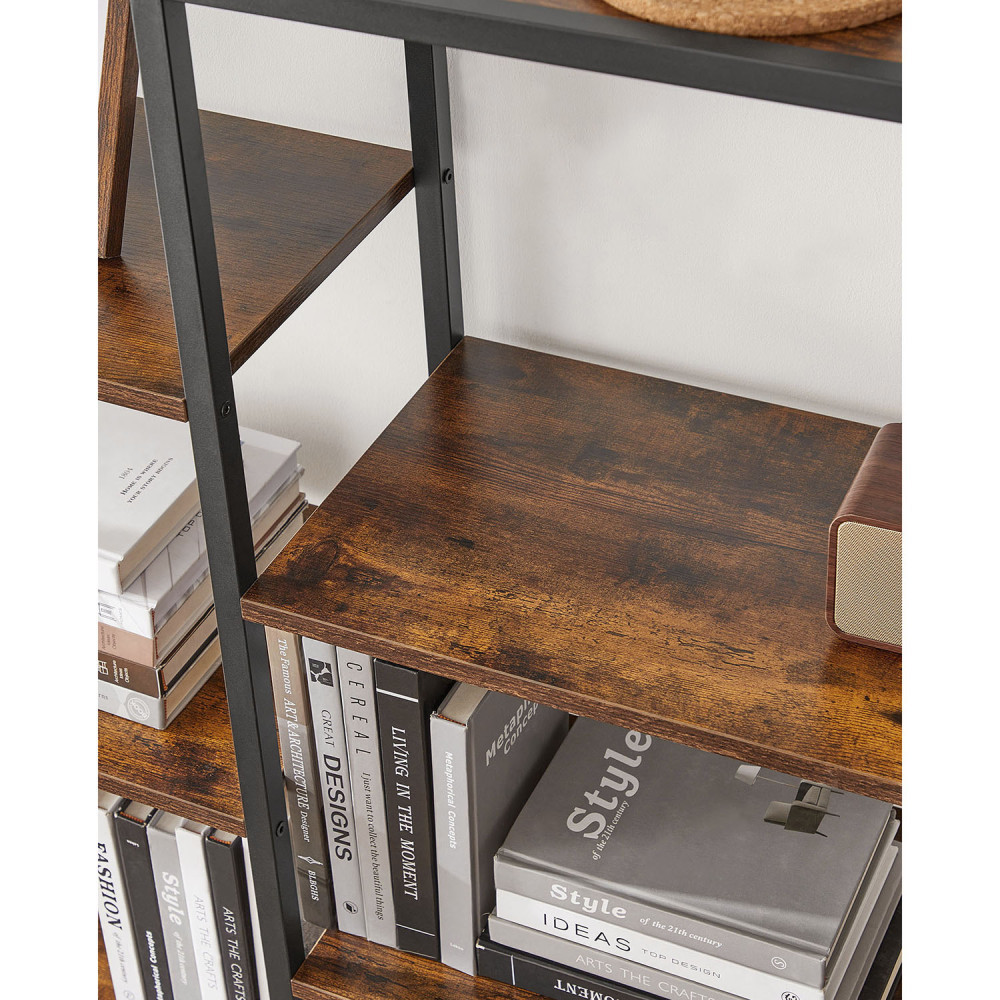 Produktbild för Bookcase Black, Retro Color 100×30×170cm