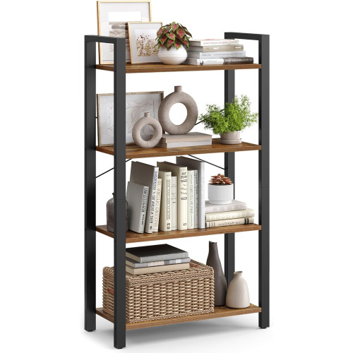 VASAGLE Ladder Shelf X: Antique, Black 66x30x120cm
