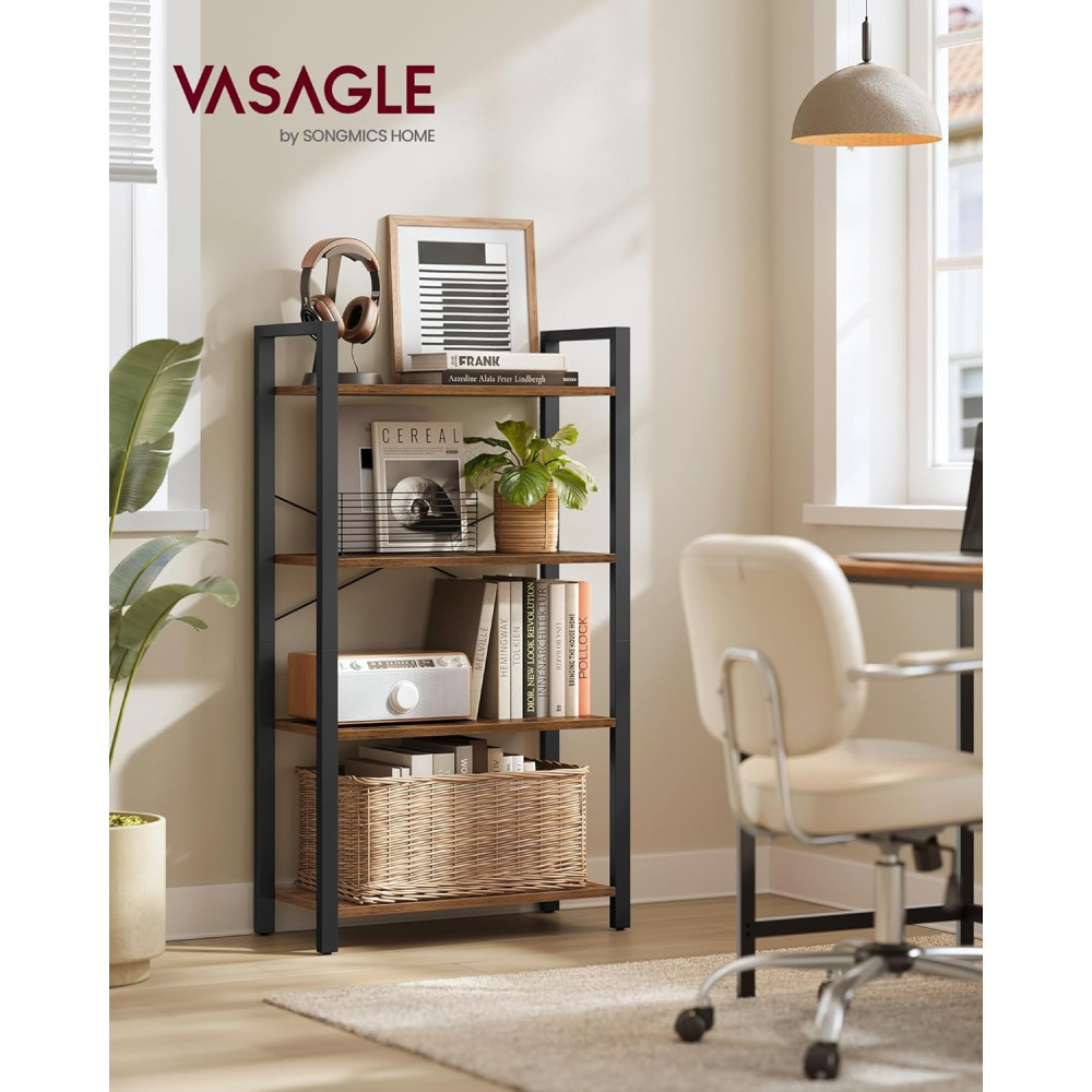 Produktbild för Ladder Shelf X: Antique, Black 66x30x120cm