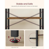 Produktbild för Ladder Shelf X: Antique, Black 66x30x120cm