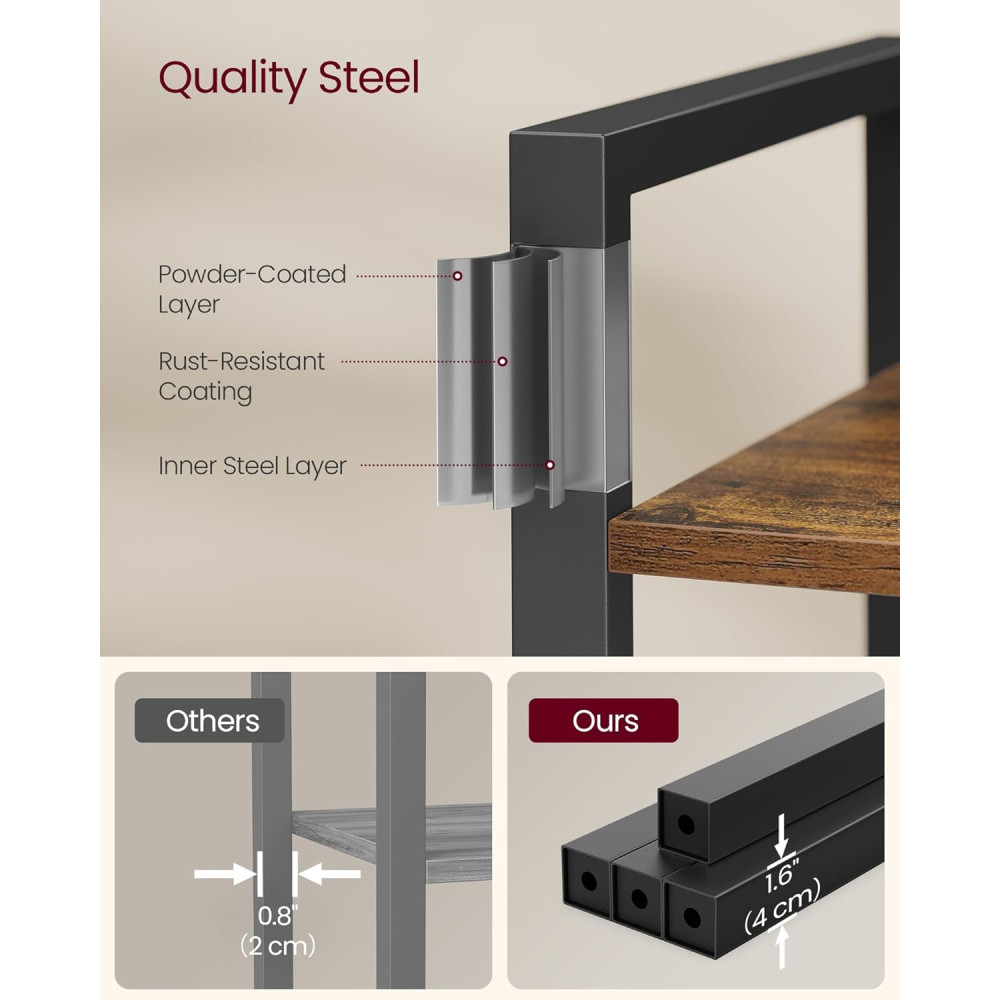 Produktbild för Ladder Shelf X: Antique, Black 66x30x120cm