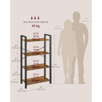 Produktbild för Ladder Shelf X: Antique, Black 66x30x120cm