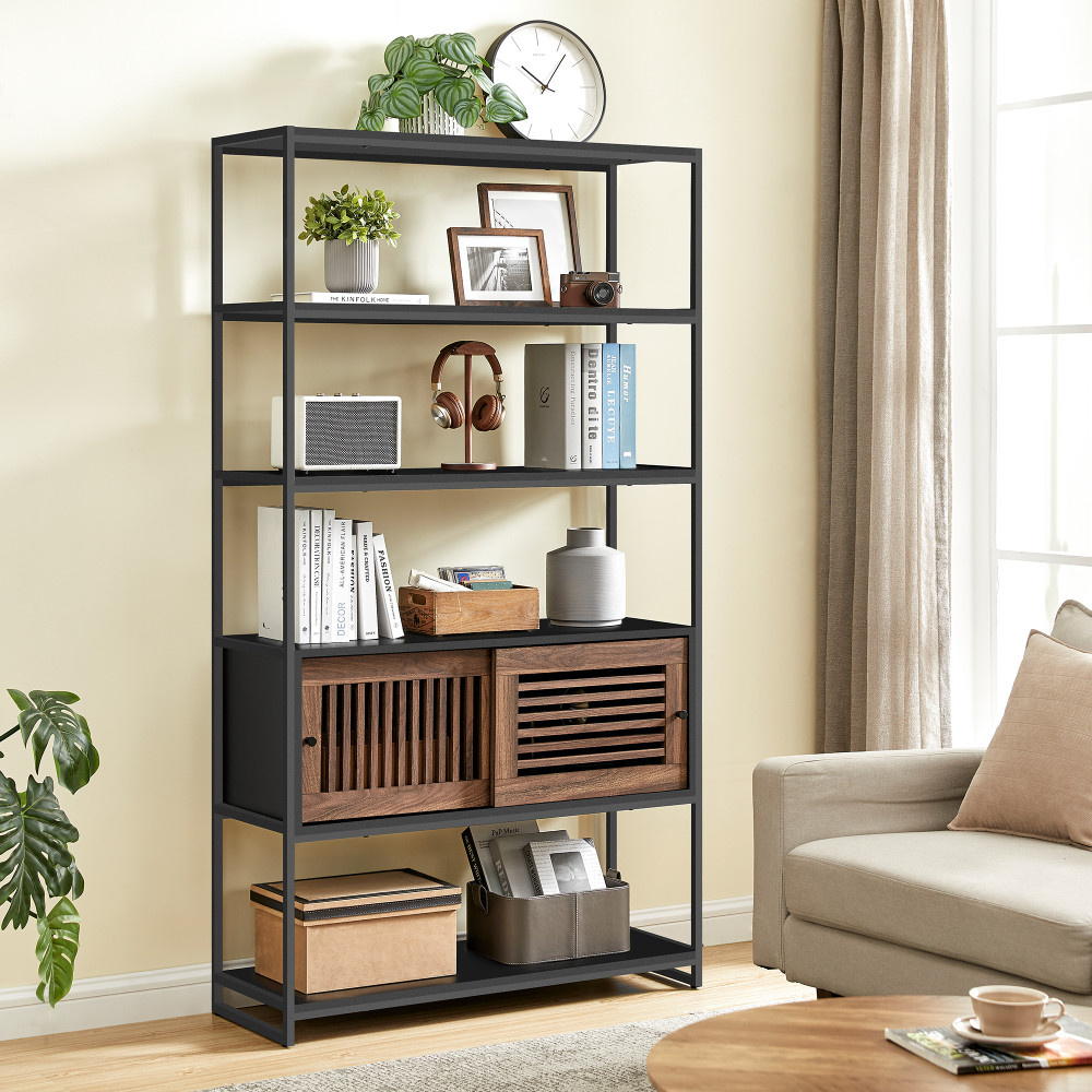 Produktbild för Bookshelf Black 100x35x180cm