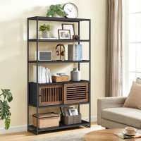 Produktbild för Bookshelf Black 100x35x180cm