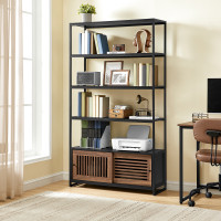 Produktbild för Bookshelf Black 100x35x180cm
