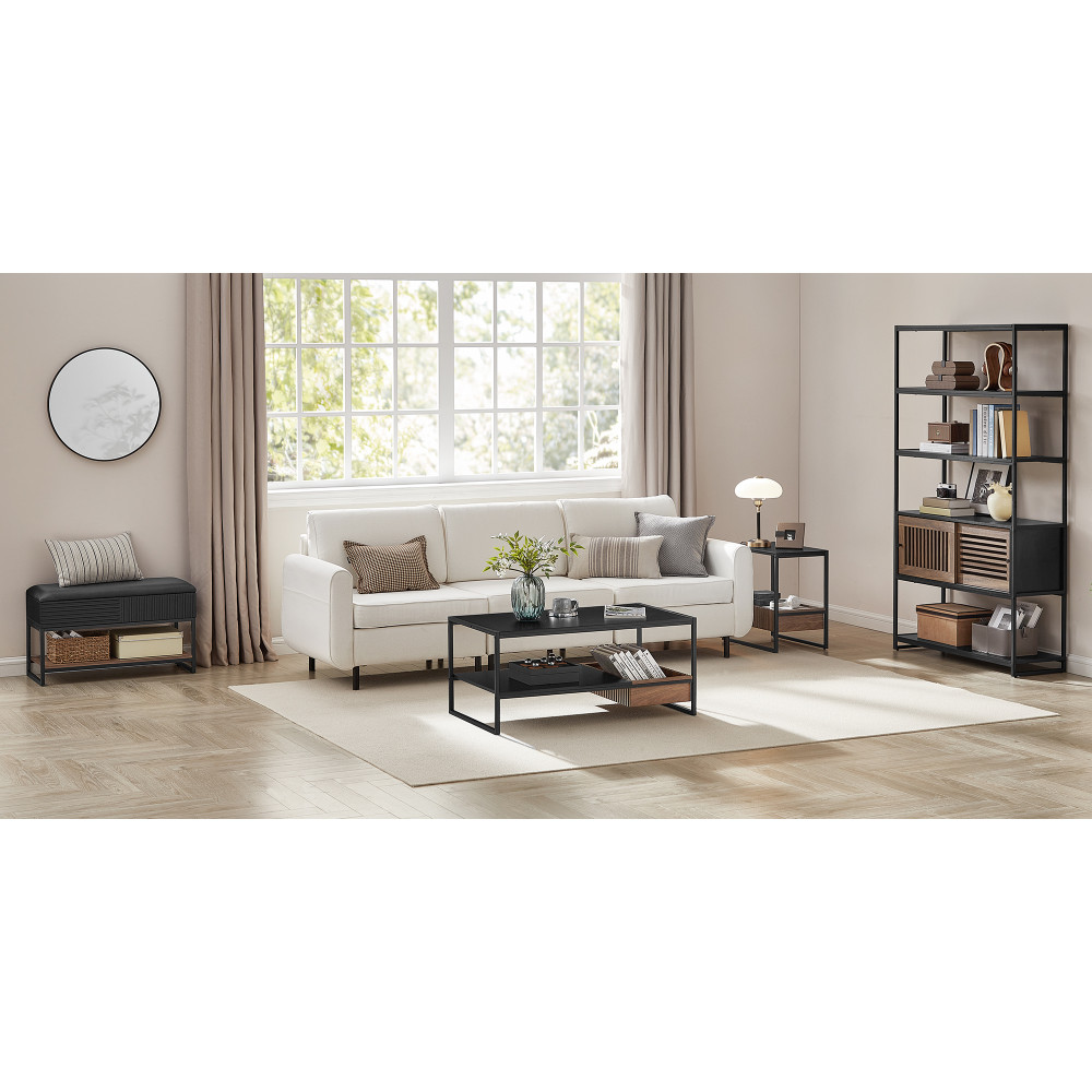 Produktbild för Bookshelf Black 100x35x180cm