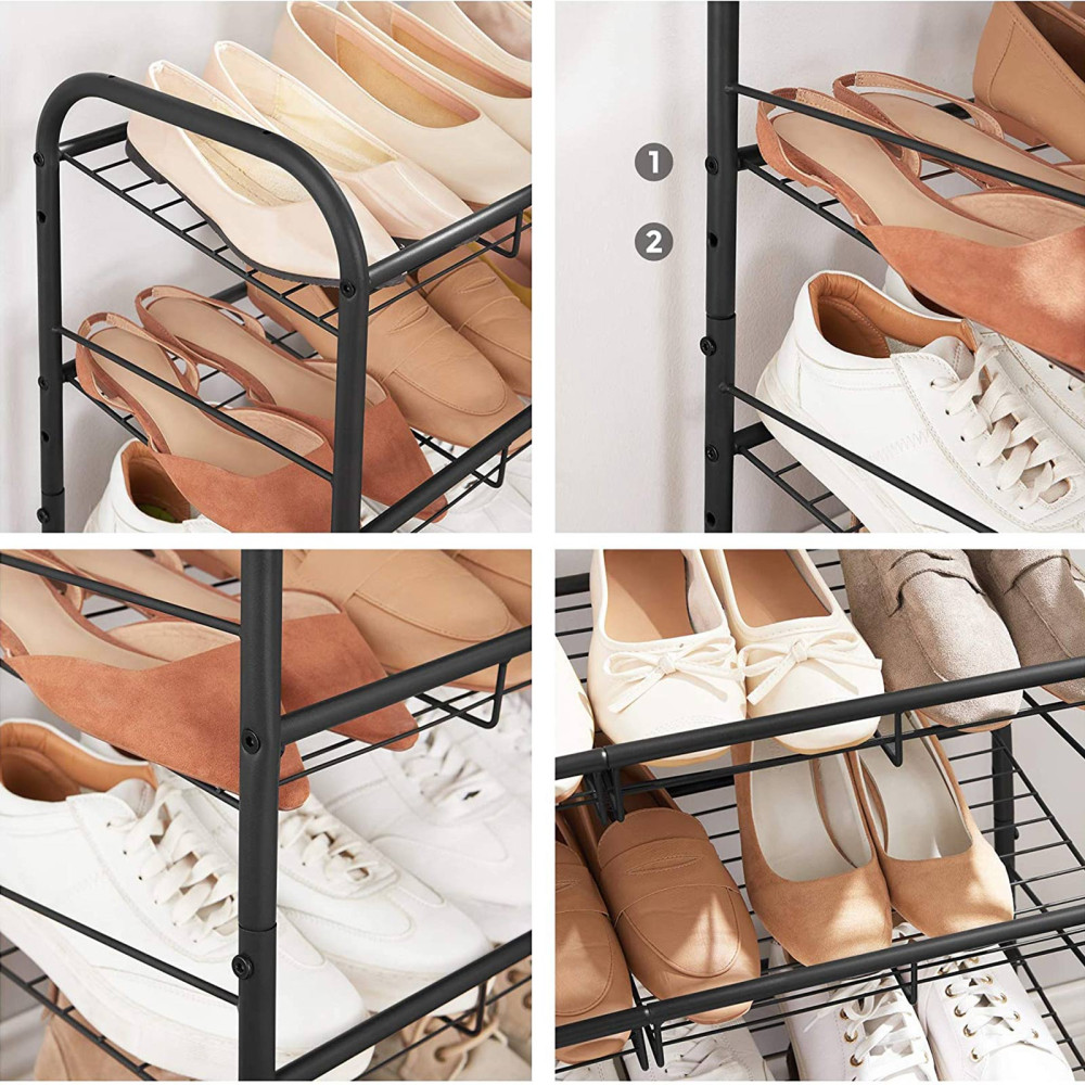 Produktbild för Shoe Rack Black 69x28x65cm