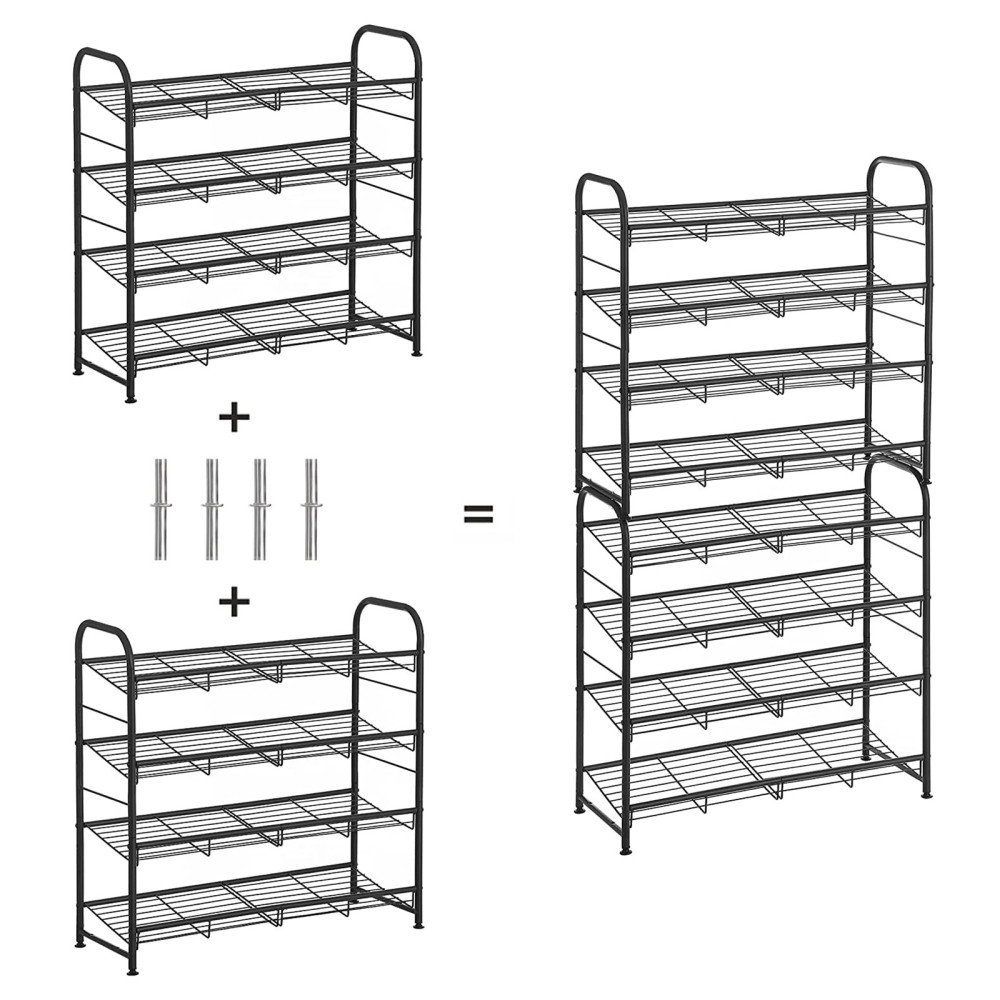 Produktbild för Shoe Rack Black 69x28x65cm