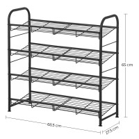 Produktbild för Shoe Rack Black 69x28x65cm