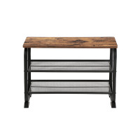 Produktbild för Shoe Bench X: Antique, Black 66x45x30cm