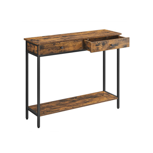 VASAGLE Console Table Vintage Brownblack 100x30x80cm