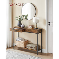 Produktbild för Console Table Vintage Brownblack 100x30x80cm