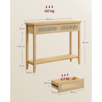 Produktbild för Console Table Yellow 100x30x80cm
