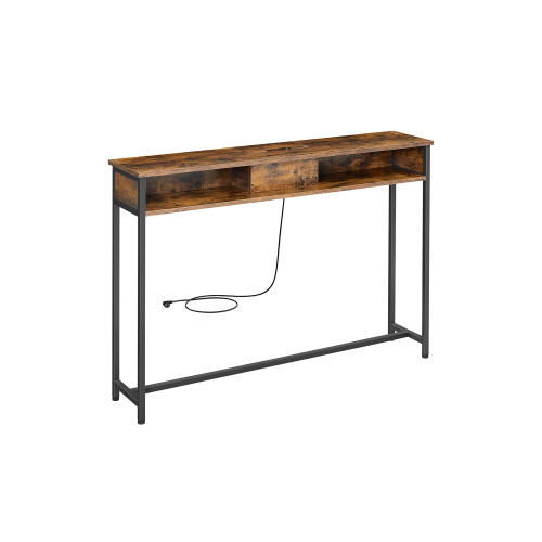 VASAGLE Console Table Yellowish Brown 120x25x81cm