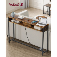 Produktbild för Console Table Yellowish Brown 120x25x81cm