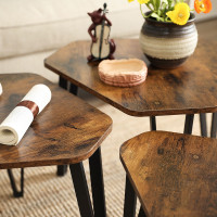 Produktbild för End Table X: Antique, Black 59x59x45cm