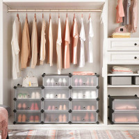 Produktbild för Plastic Cube Storage Grey 43x31x173cm