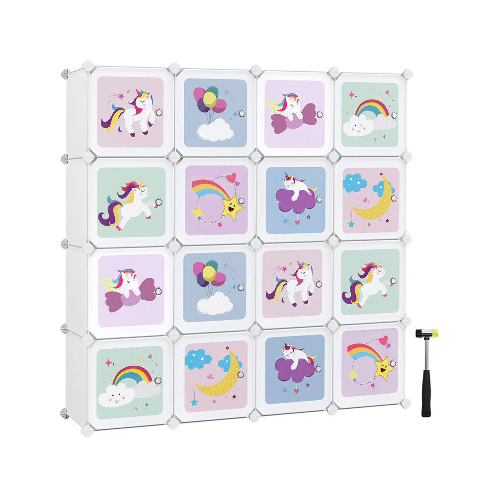 Produktbild för Plastic Cube Storage White 123x31x123cm