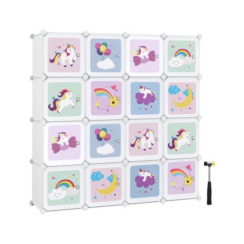 Songmics Plastic Cube Storage White 123x31x123cm