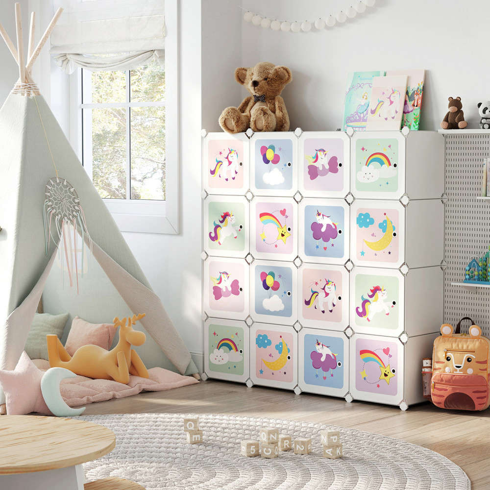 Produktbild för Plastic Cube Storage White 123x31x123cm