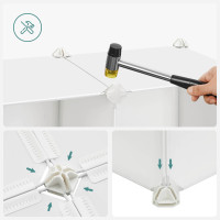 Produktbild för Plastic Cube Storage White 123x31x123cm