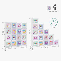 Produktbild för Plastic Cube Storage White 123x31x123cm