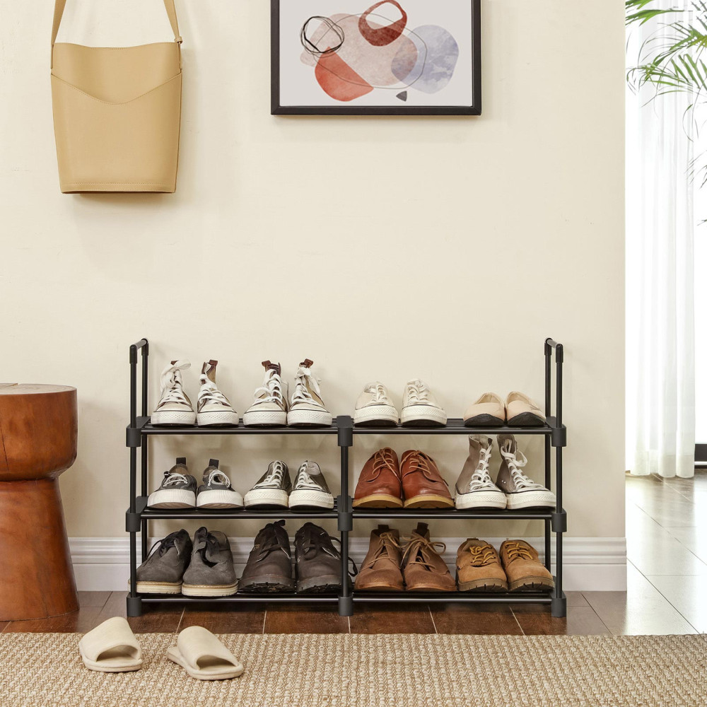 Produktbild för Shoe Rack Black 45x30x106cm