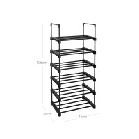 Produktbild för Shoe Rack Black 45x30x106cm