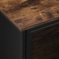 Produktbild för Storage Cabinet Rustic Brown, Black 70x33x100cm