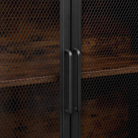 Produktbild för Storage Cabinet Rustic Brown, Black 70x33x100cm