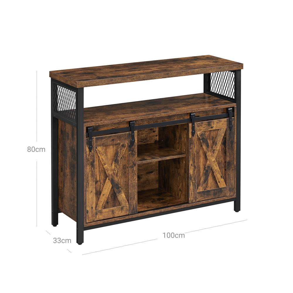 Produktbild för Storage Cabinets Black, Antique Color 100x33x80cm